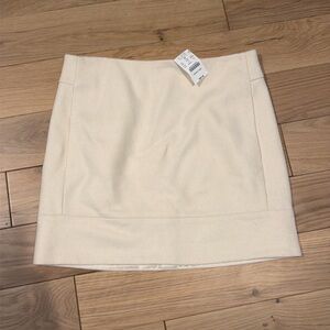 J crew factory, wool mini skirt, cream color, size 2